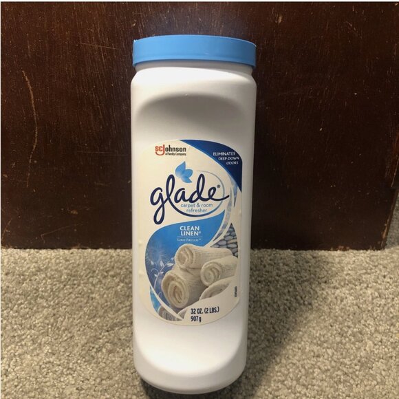 Glade Carpet & Room Refresher CLEAN LINEN Blue, Eliminates Deep Down Odors, 32oz - Picture 1 of 5